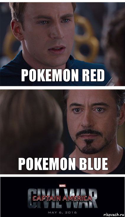 pokemon red pokemon blue, Комикс   Гражданская Война