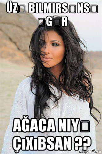 üzə bilmirsənsə əgər ağaca niyə çıxıbsan ??