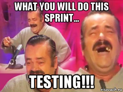 what you will do this sprint... testing!!!