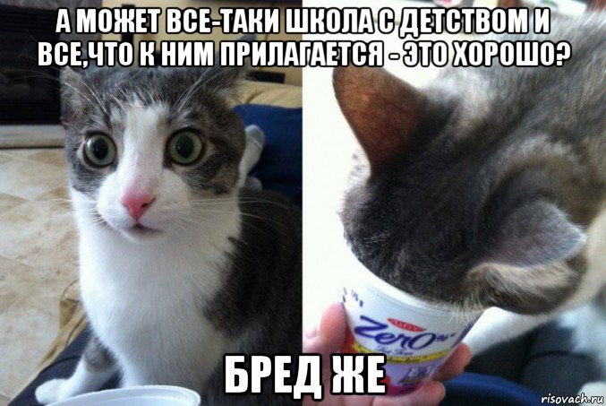 а может все-таки школа с детством и все,что к ним прилагается - это хорошо? бред же
