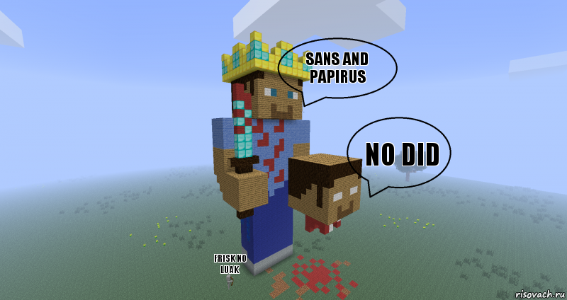 SANS AND PAPIRUS NO DID FRISK NO LUAK, Комикс Minecraft