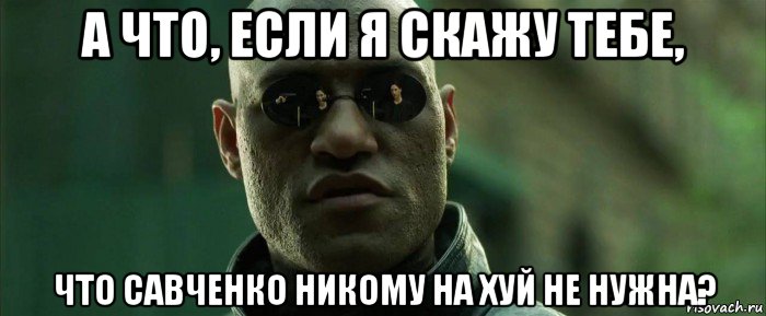 а что, если я скажу тебе, что савченко никому на хуй не нужна?