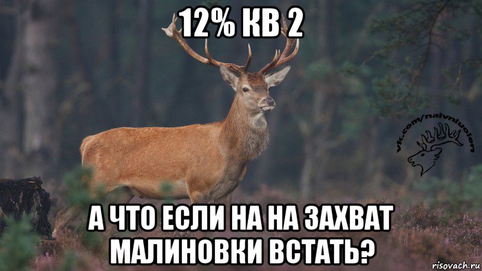 12% кв 2 а что если на на захват малиновки встать?, Мем Наивный олень v3