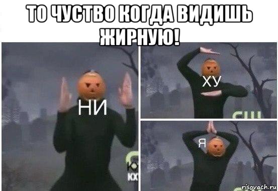 то чуство когда видишь жирную! , Мем  Ни ху Я