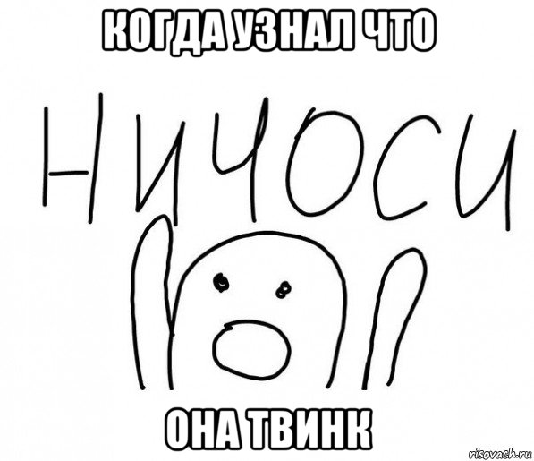 когда узнал что она твинк, Мем  Ничоси