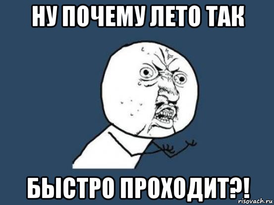 ну почему лето так быстро проходит?!, Мем Ну почему