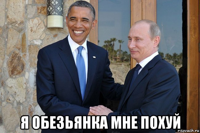  я обезьянка мне похуй, Мем Путин И Обама