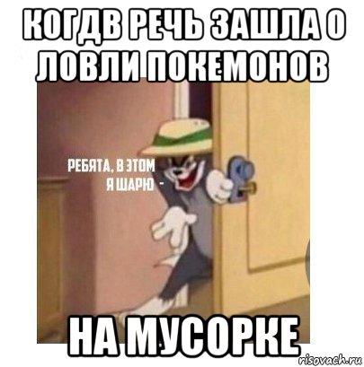 когдв речь зашла о ловли покемонов на мусорке, Мем Ребята я в этом шарю