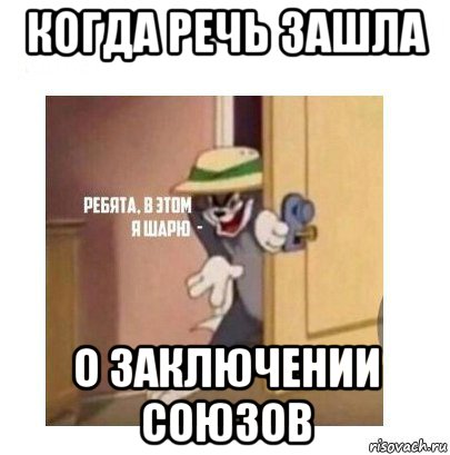 когда речь зашла о заключении союзов, Мем Ребята я в этом шарю