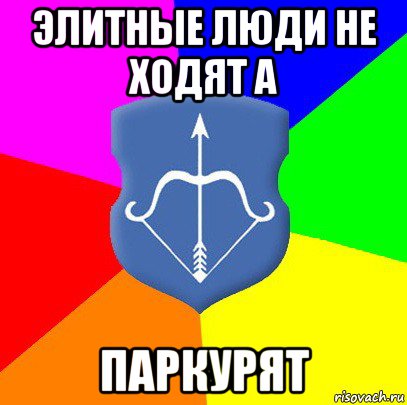 элитные люди не ходят а паркурят