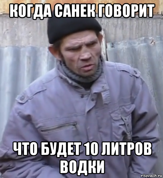 когда санек говорит что будет 10 литров водки, Мем  Ты втираешь мне какую то дичь