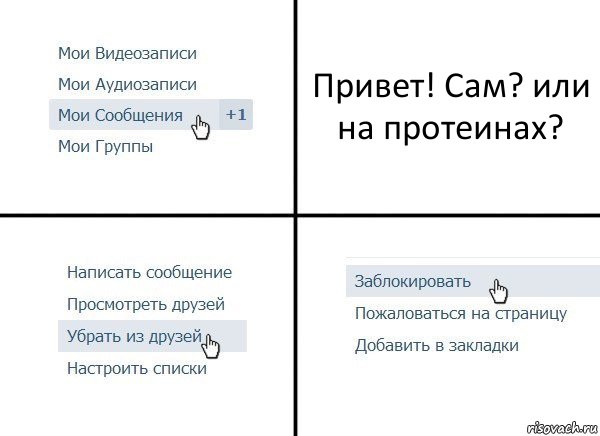 Привет! Сам? или на протеинаx?, Комикс  Удалить из друзей