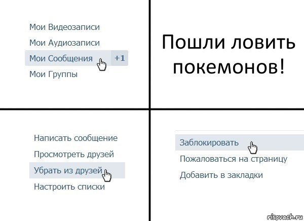 Пошли ловить покемонов!, Комикс  Удалить из друзей