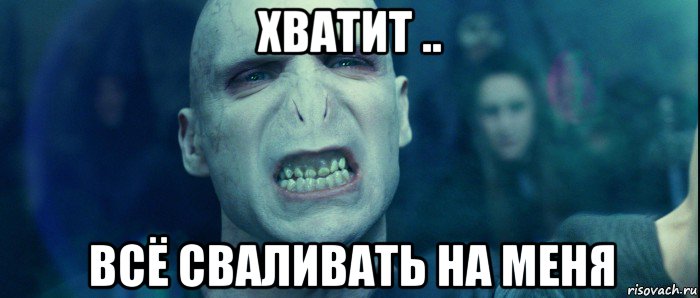 хватит .. всё сваливать на меня, Мем воландеморт