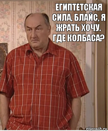 Египтетская сила, Блайс, я жрать хочу. Где колбаса?, Комикс Николай Петрович Воронин