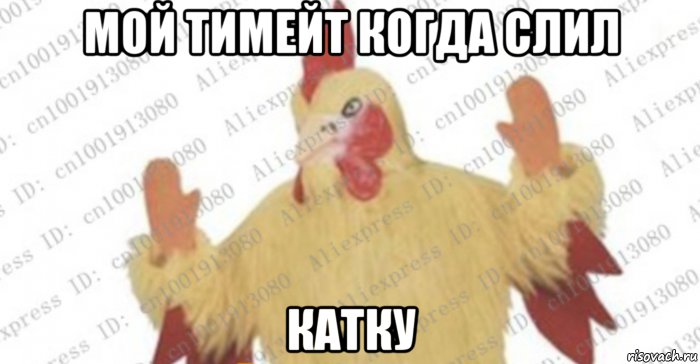 мой тимейт когда слил катку, Мем Алиэкспресовый петух