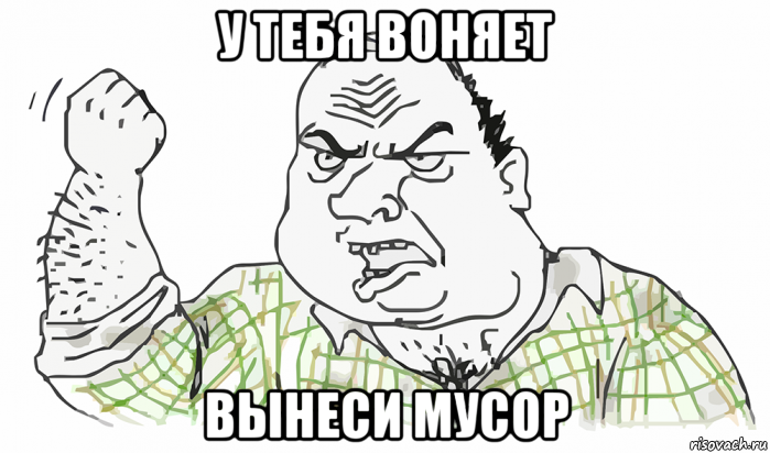 у тебя воняет вынеси мусор, Мем Будь мужиком