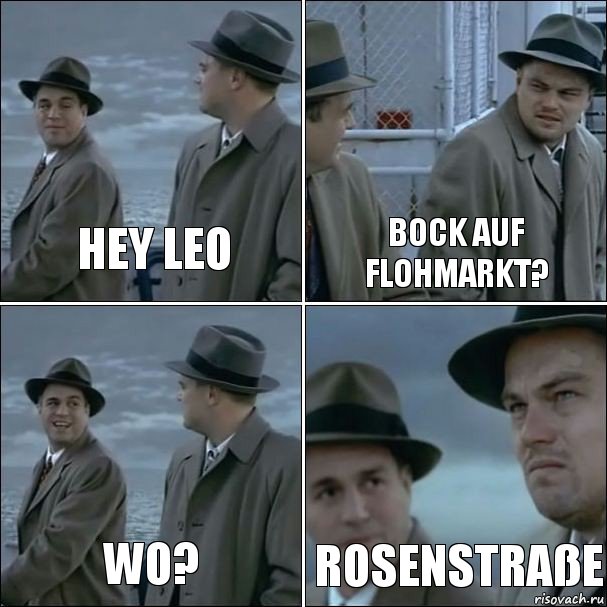 Hey Leo Bock auf Flohmarkt? Wo? Rosenstraße, Комикс дикаприо 4