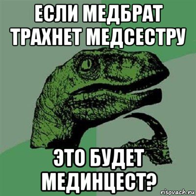 если медбрат трахнет медсестру это будет мединцест?, Мем Филосораптор