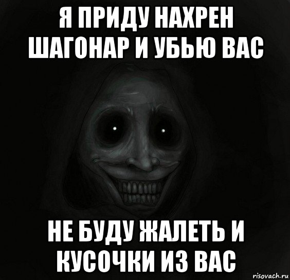 я приду нахрен шагонар и убью вас не буду жалеть и кусочки из вас, Мем Ночной гость