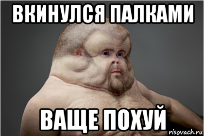 вкинулся палками ваще похуй