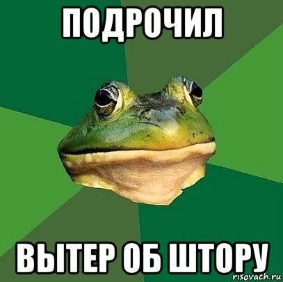 подрочил вытер об штору