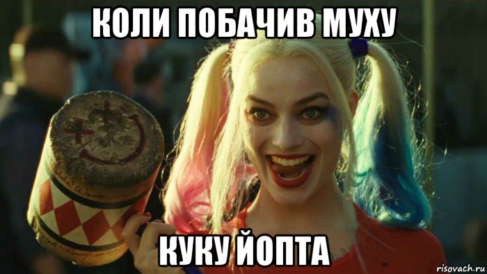 коли побачив муху куку йопта, Мем    Harley quinn