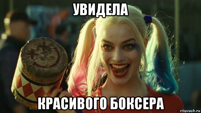 увидела красивого боксера, Мем    Harley quinn