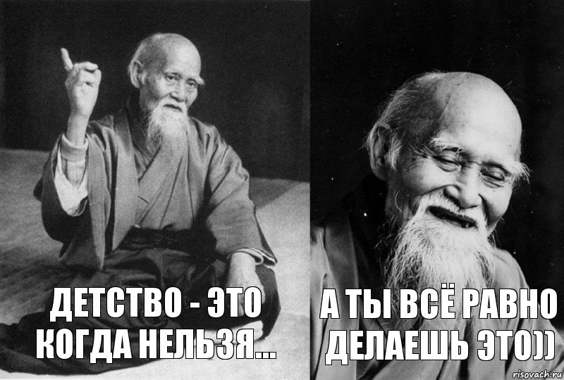 Детство - это когда нельзя... А ты всё равно делаешь это)), Комикс Мудрец-монах (2 зоны)