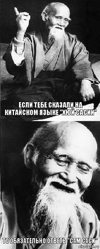 Если тебе сказали на китайском языке "хюй сасии" То обязательно ответь "Сам саси", Комикс  Мудрости