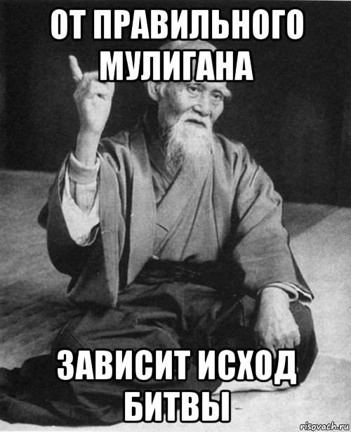 от правильного мулигана зависит исход битвы, Мем Мурый старец-сэнсей