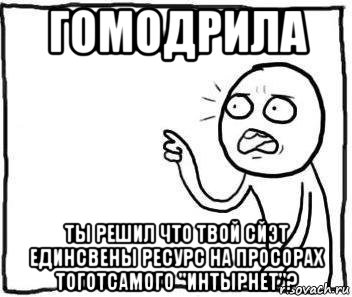 гомодрила ты решил что твой сйэт единсвены ресурс на просорах тоготсамого "интырнет"?, Мем Но ведь