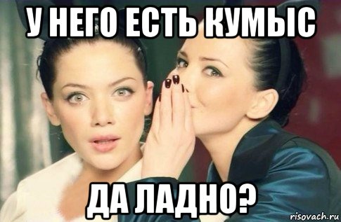 у него есть кумыс да ладно?, Мем  Он