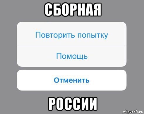 сборная россии, Мем Отменить Помощь Повторить попытку