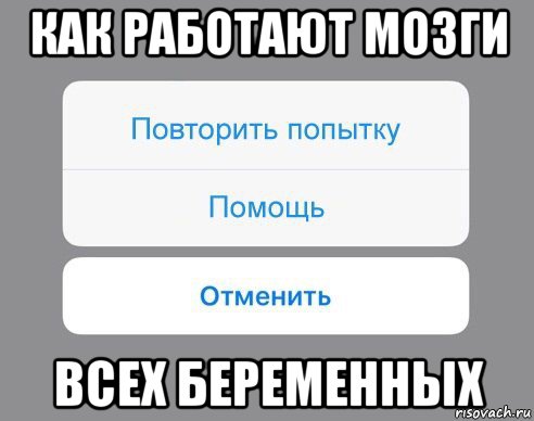 как работают мозги всех беременных, Мем Отменить Помощь Повторить попытку