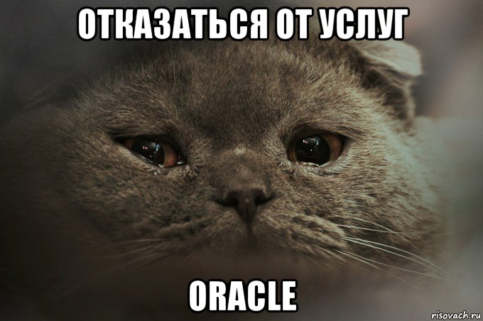 отказаться от услуг oracle