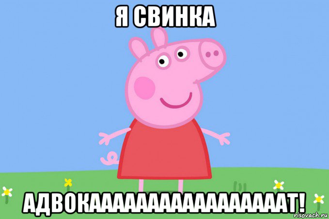 я свинка адвокааааааааааааааааат!, Мем Пеппа