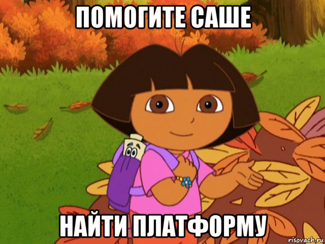 помогите саше найти платформу