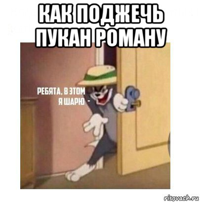 как поджечь пукан роману , Мем Ребята я в этом шарю