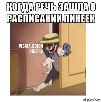 когда речь зашла о расписании линеек , Мем Ребята я в этом шарю