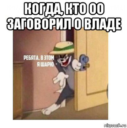 когда, кто оо заговорил о владе , Мем Ребята я в этом шарю