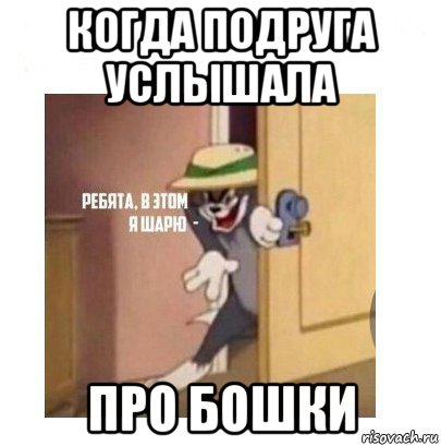 когда подруга услышала про бошки, Мем Ребята я в этом шарю