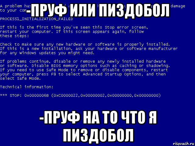 -пруф или пиздобол -пруф на то что я пиздобол