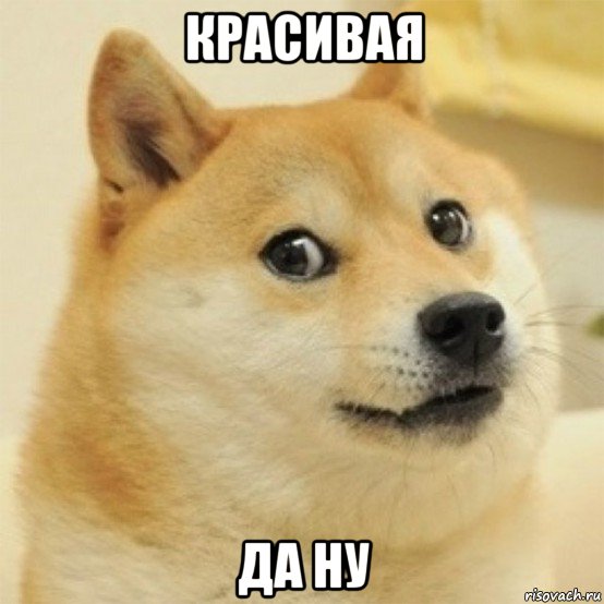 красивая да ну