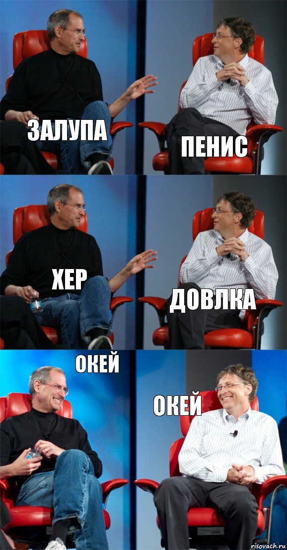 Залупа Пенис Хер Довлка Окей Окей, Комикс Стив Джобс и Билл Гейтс (6 зон)