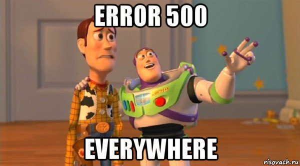 error 500 everywhere