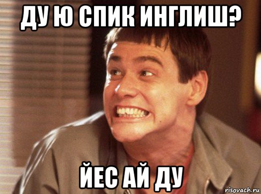 ду ю спик инглиш? йес ай ду, Мем тупой