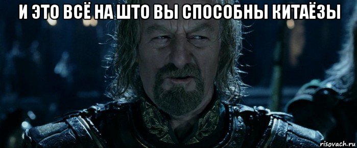 и это всё на што вы способны китаёзы , Мем Властелин колец