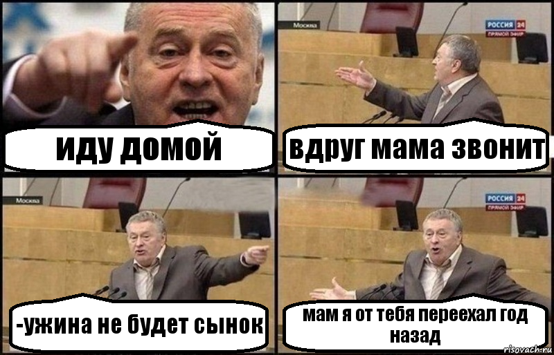 иду домой вдруг мама звонит -ужина не будет сынок мам я от тебя переехал год назад, Комикс Жириновский