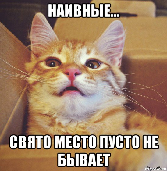 наивные... свято место пусто не бывает